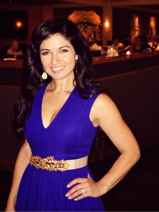 Dresses & Skirts - French Connection size O V-Neck Fit & Flare Dress in Purple Royal Blue